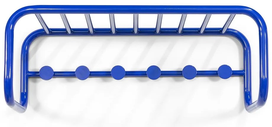 Kék fém fali fogas polccal 72 cm Retro – Spinder Design