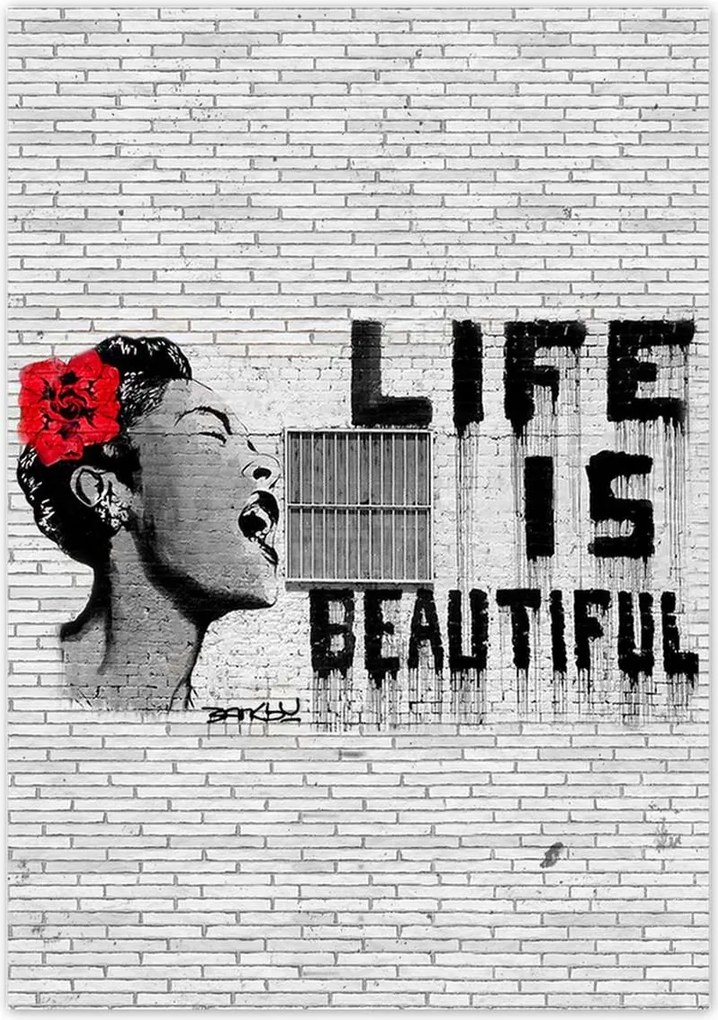 Poszterek 70x100 Banksy Life is beautiful