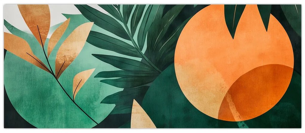 Kép - Geometrikus természeti minták (120x50 cm)