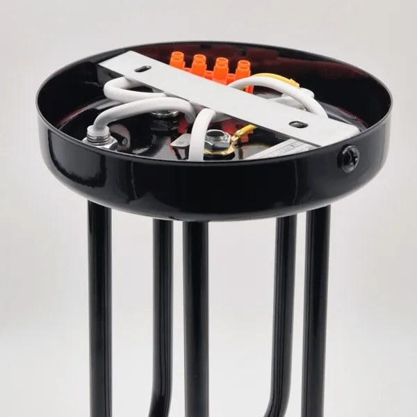 Csillár rúdon PRIYA 5xE27/15W/230V fekete