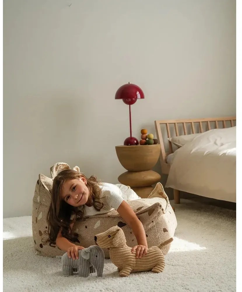 Világosbarna buklé-zsenília gyerek babzsákfotel Terrazzo Chair – Wigiwama