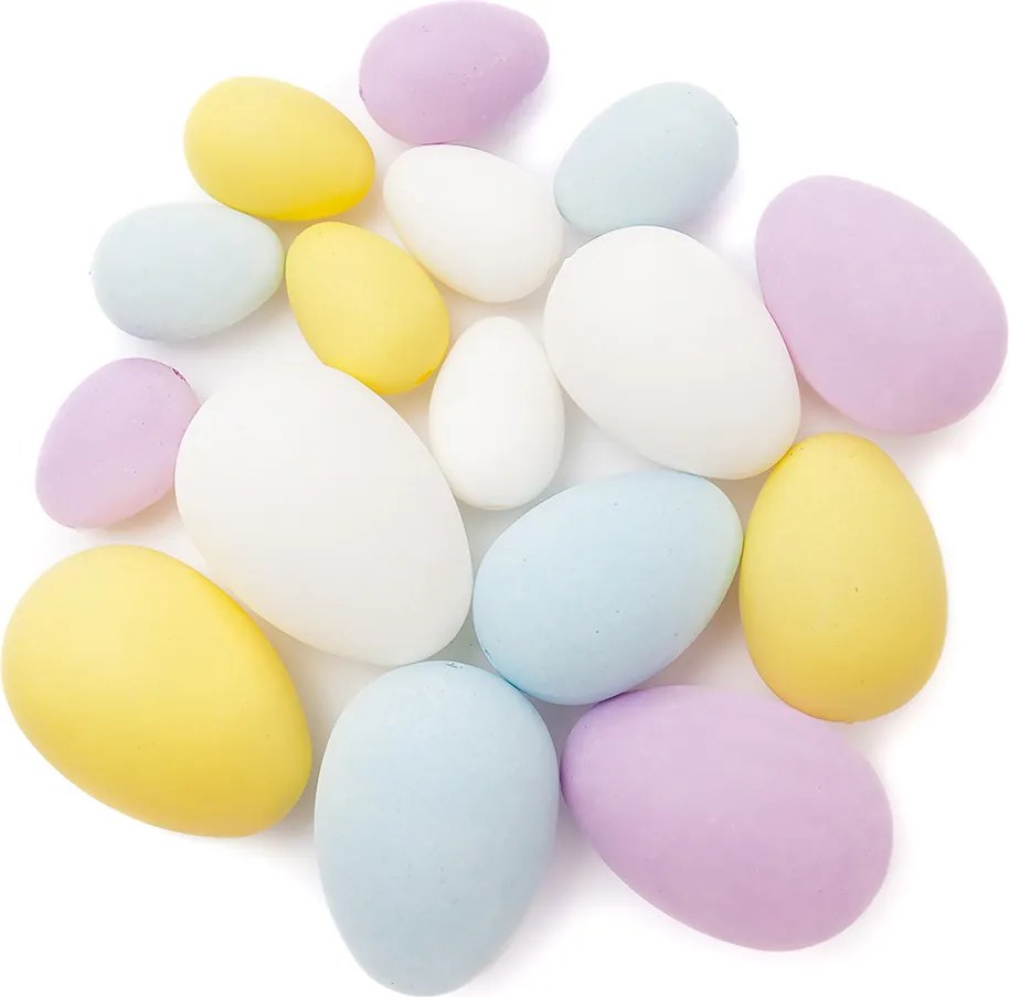 Tojás 16 db Sugar Pasztell Tojás Dekoráció Koszorúk Műanyag