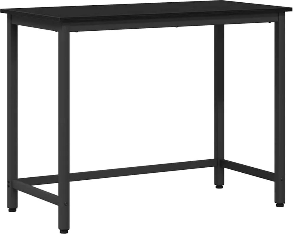vidaXL asztal Fekete tölgy 80 x 50 x 76,5 cm Műszaki fa és acél