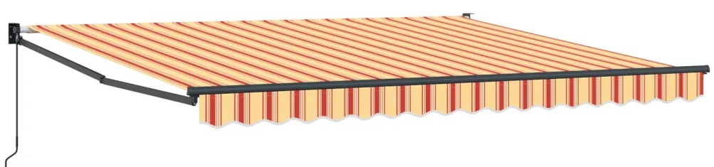 Kézi Behúzható Napernyő Sárga és Narancs 400x300 cm
