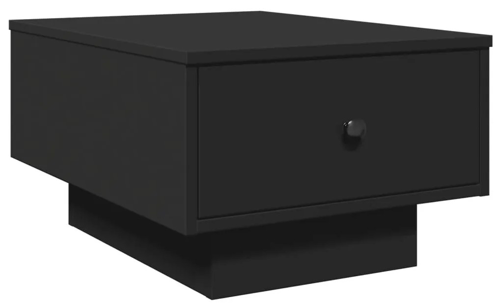 fekete szerelt fa dohányzóasztal 60 x 45 x 31 cm