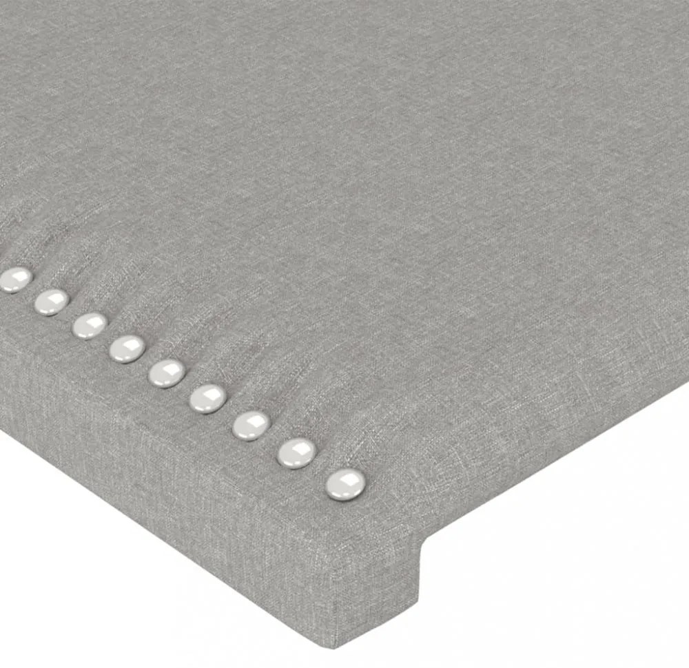 világosszürke szövet LED-es fejtámla 160x5x118/128 cm