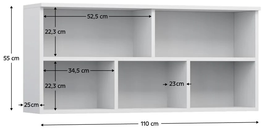 Függesztett polc Svanla (fehér) . 1116506