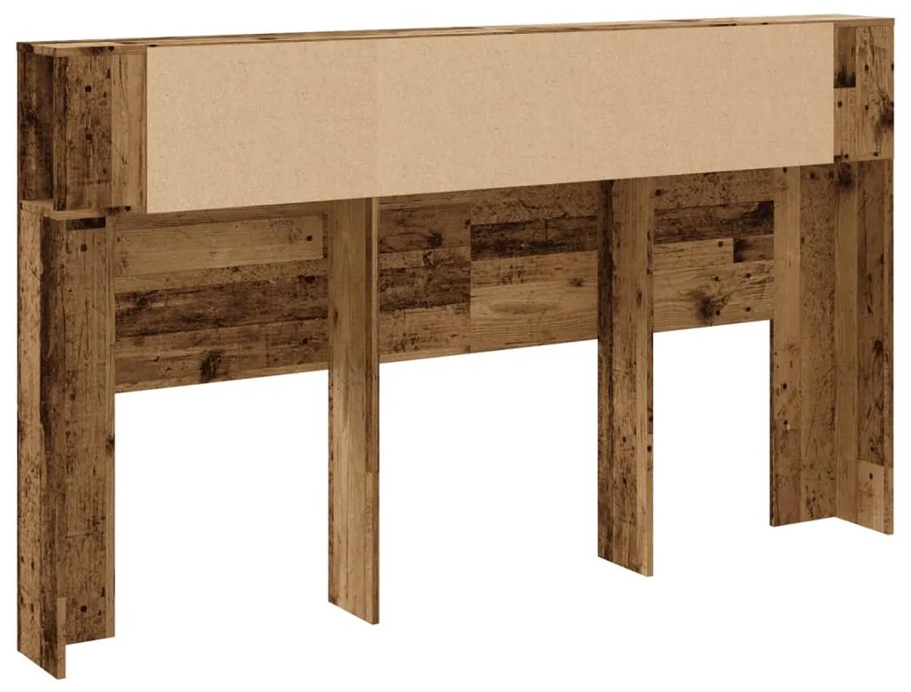 antik fa színű szerelt fa áthidalószekrény 180x18,5x102,5 cm
