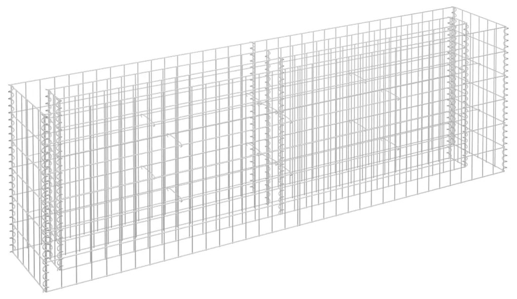 vidaXL horganyzott acél gabion magaságyás 180 x 30 x 60 cm