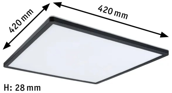 Paulmann 71002 - LED/22W Dimmelhető panel ATRIA 230V 3000K fekete