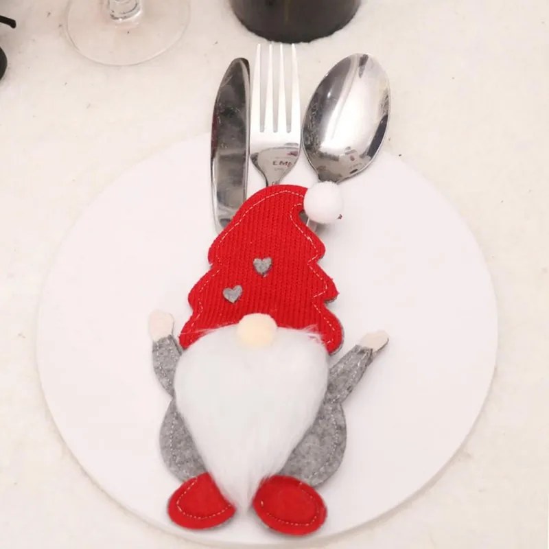 Evőeszköztartó SANTA GNOME piros, 1 db