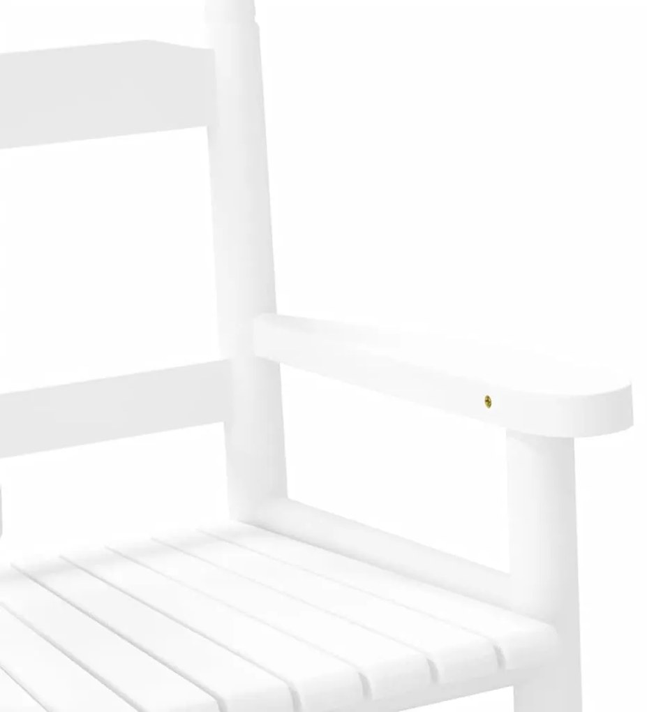 vidaXL 2 db fehér tömör nyárfa gyerekhintaszék