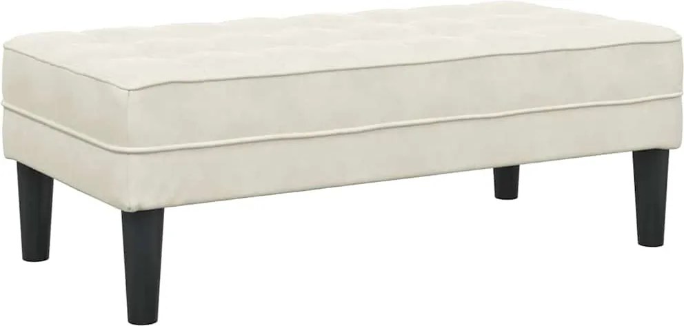 vidaXL pad párnával Krém 113 x 57 x 39 cm Bársony