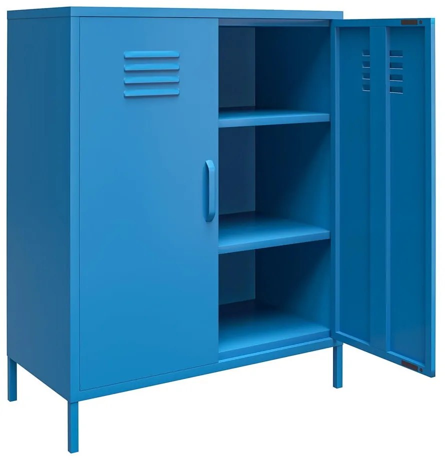 Cache kék fém szekrény, 80 x 102 cm - Novogratz