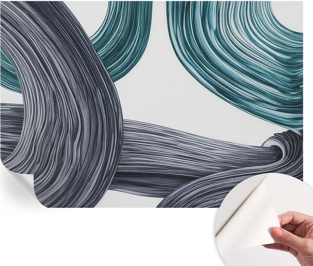 Fotótapéta Fali tapéta Hálószobába és Nappaliba Folyékony vonalak 152x104 cm