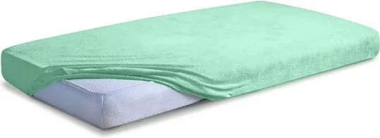 Gumis frottír lepedő 160x200 menta Prémium