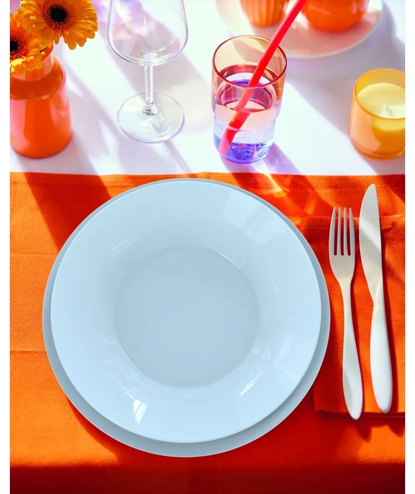 Luminarc PLUMI üveg étkészlet 18 részes 6 személyes kék