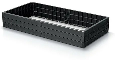 Emelt ágy BASE WOODY antracit , 149,2 x 25 x 75,6cm