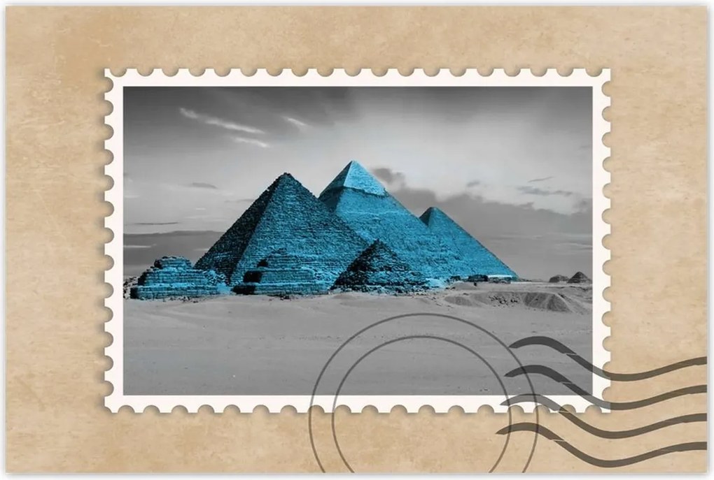 Poszterek 90x60 Kék piramisok