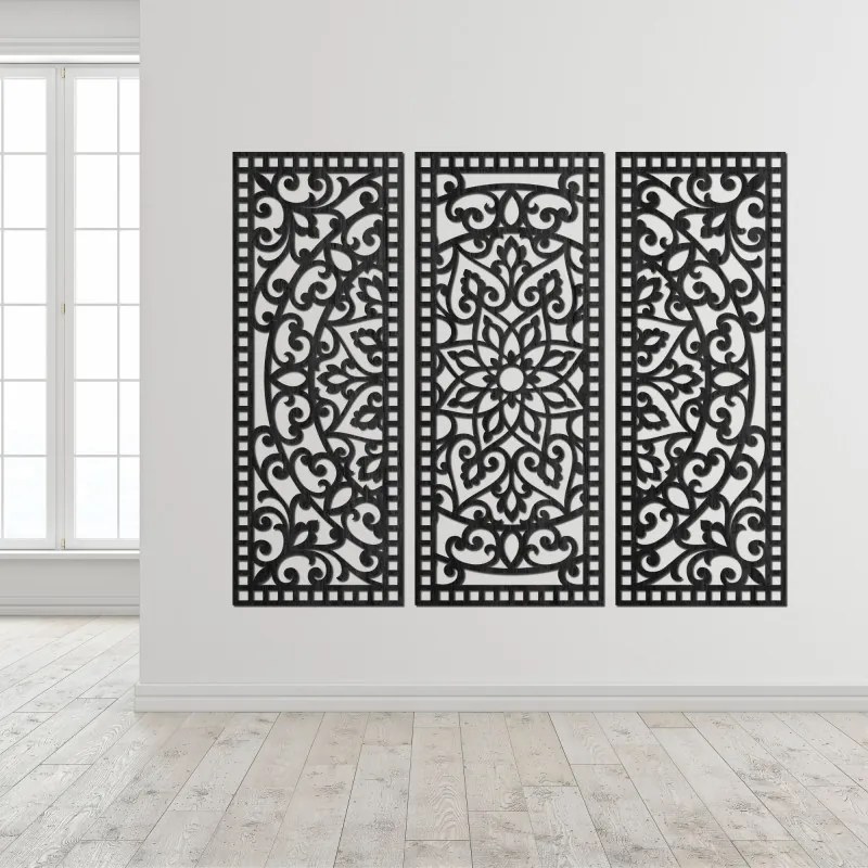 Faldekoráció háromrészes mandala panel | AURELIA