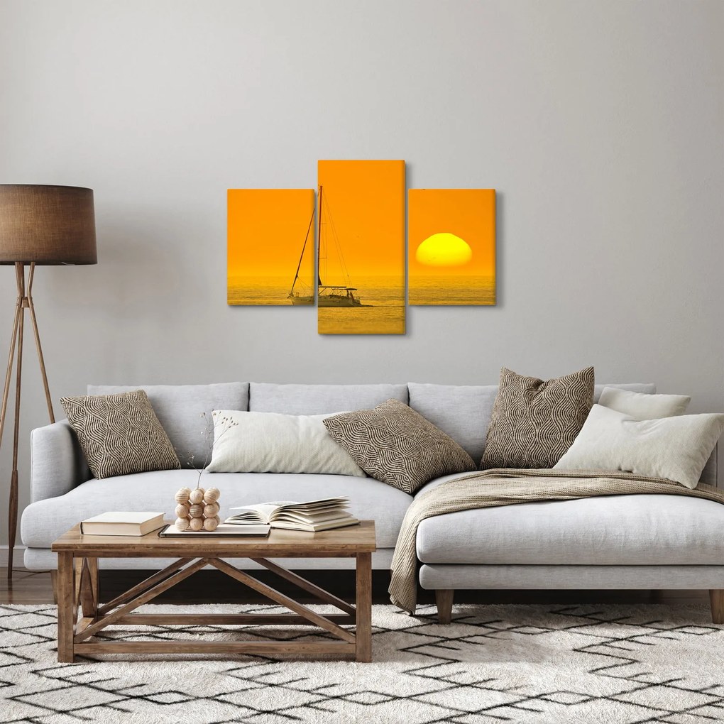 Kép - Csónak a tenger közepén (90x60 cm)