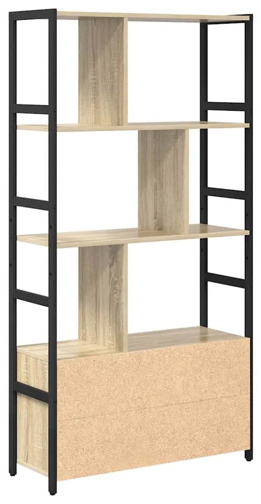 Könyvespolc sonoma tölgy 80 x 30 x 155.5 cm Faanyag