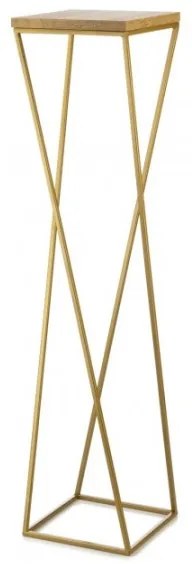 LOFT virágtartó állvány 100x24 cm arany/barna