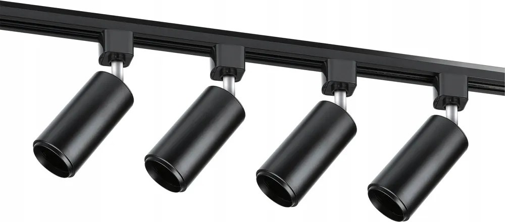 Spot Mennyezeti Lámpa 4x GU10 Led Sín Díszléc 1,5m Sínkábel Fényszóró