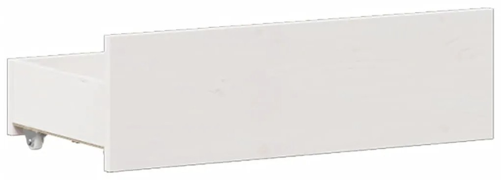fehér tömör fenyőfa fejtámlás ágykeret matrac nélkül 150x200 cm