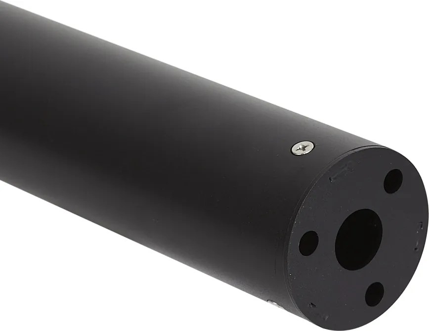 Modern kültéri oszlop fekete bordázott üveggel, LED szolár IP65 - Ribble Mushroom