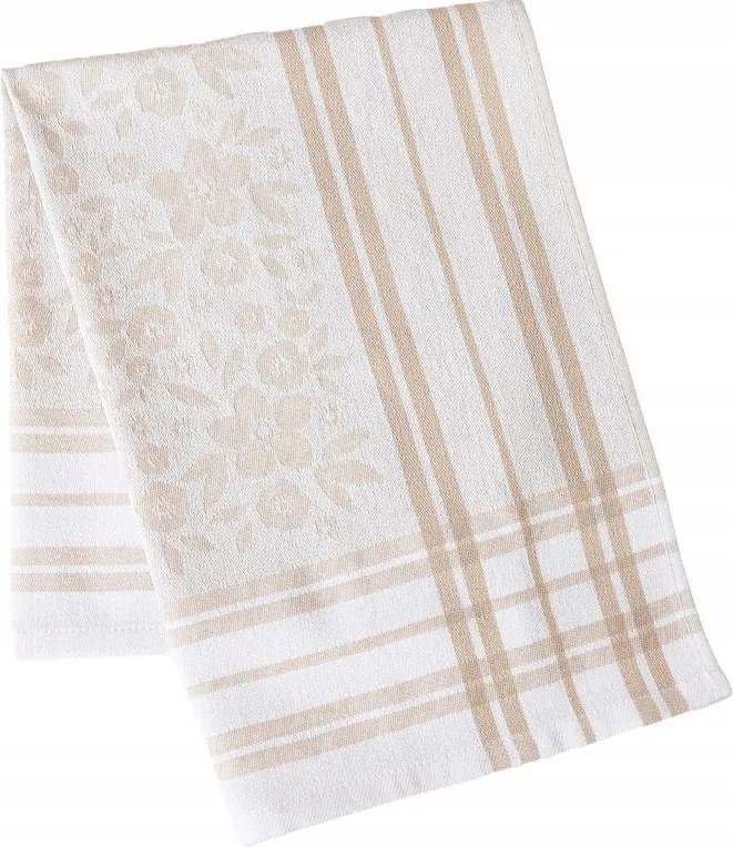 Konyhai törlőkendő Ibolya , méret 50x70cm k. bézs