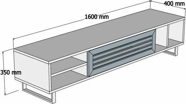Eray Walnut and Anthracite TV-asztal