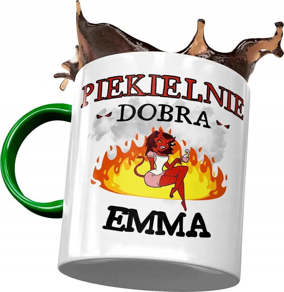 Zöld Bögre Emma Feleség Barátnő Ajándék Nyomtatott Fotóval