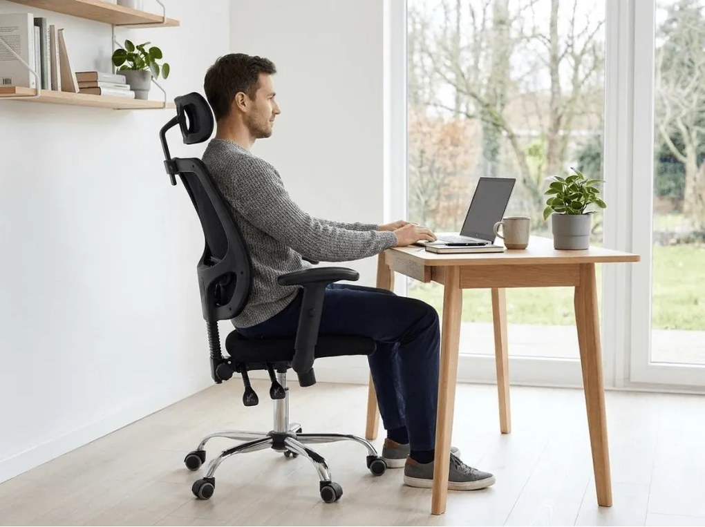 Fekete irodai szék FLEXISEAT Q-118RC