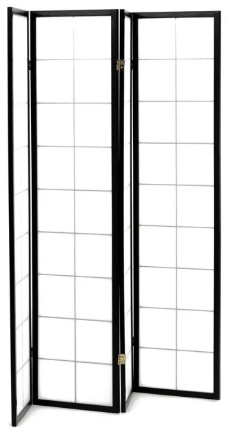 Fekete Tömörfa Paraván. EF-E804 BK