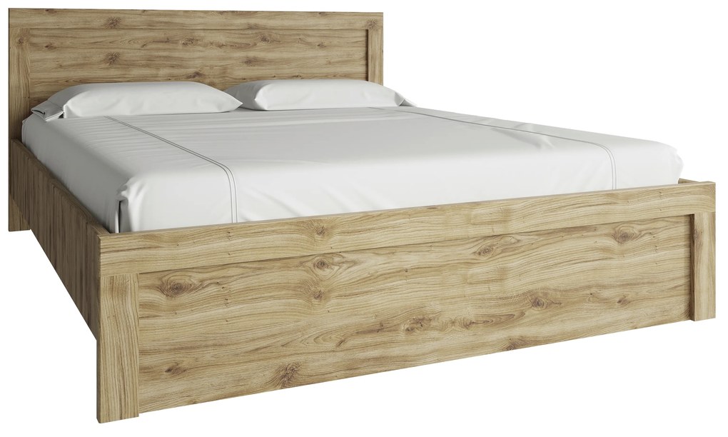 Franciaágy 120 cm Deloris (navarra tölgy) (matrac és ágyrács nélkül). 1052886