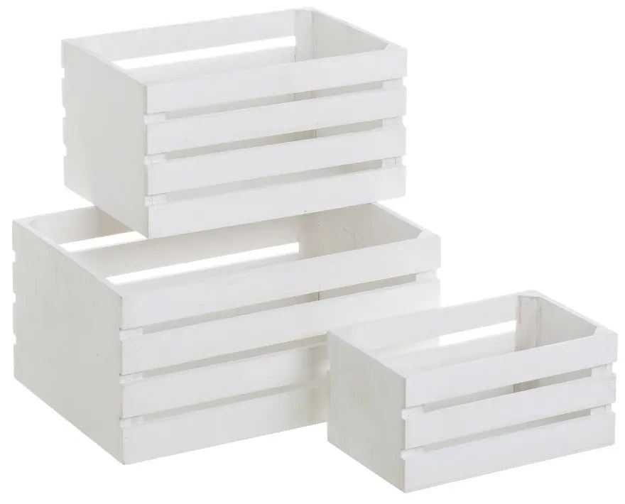 Fehér tárolódoboz szett 3 db-os 31x23x15 cm – Casa Selección