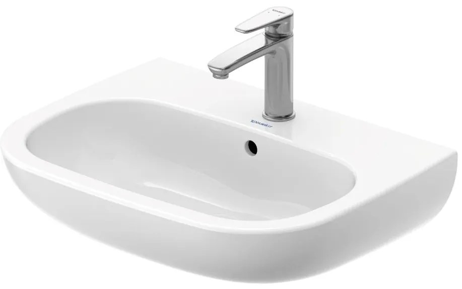 Duravit 23106000002 - D-CODE falra szerelhető mosdó 60x46 cm, kerámia, fényes fehér