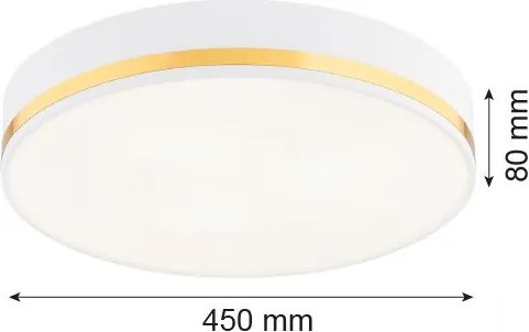 ARGON 6138 AMORE Ernyős Mennyezeti Lámpa Fehér, Arany E27 IP20