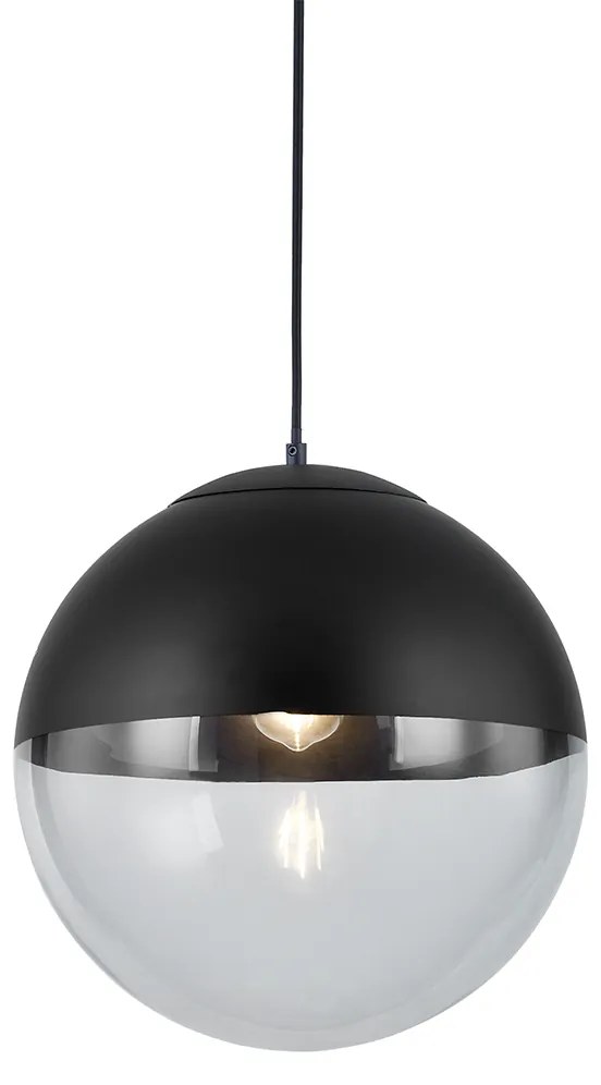 Retro lógólámpa fekete tiszta üveggel 35 cm - Eclipse