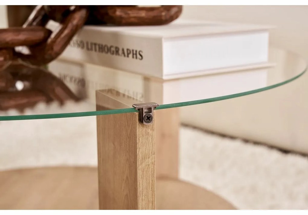 Clara Sapphire Oak dohányzóasztal