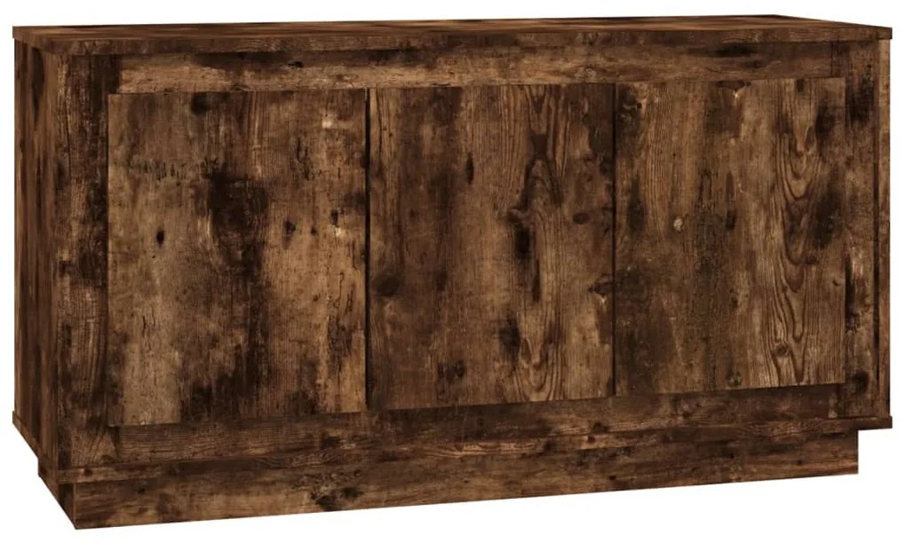 füstös tölgy színű szerelt fa tálalószekrény 102x35x55 cm