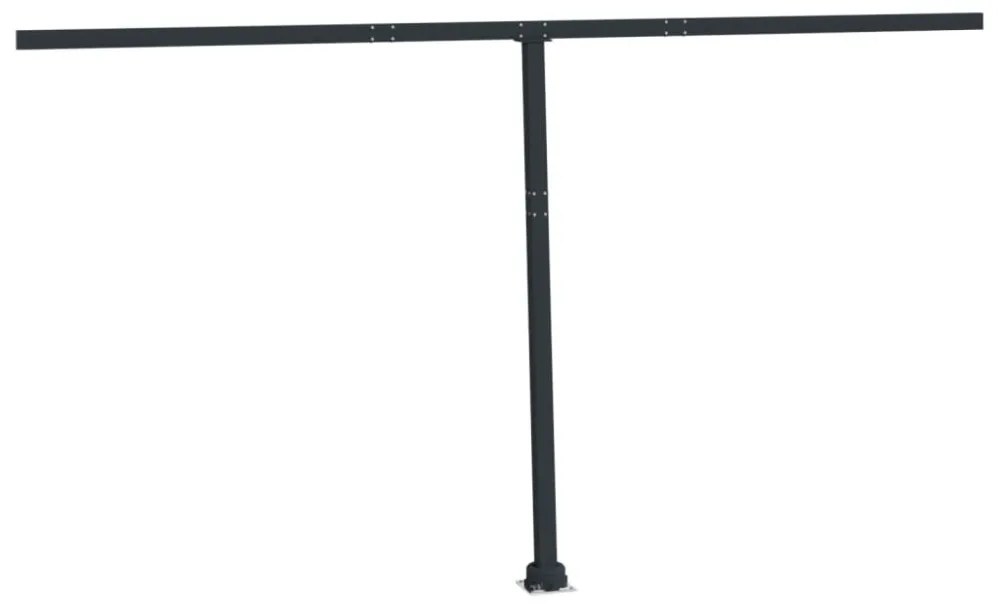 antracitszürke vas napellenzőrúdszett 450 x 245 cm