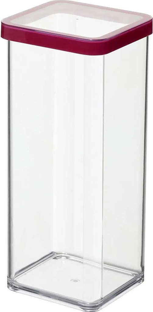 Loft Rotho tárolódoboz 10x10x21,4 cm átlátszó-piros
