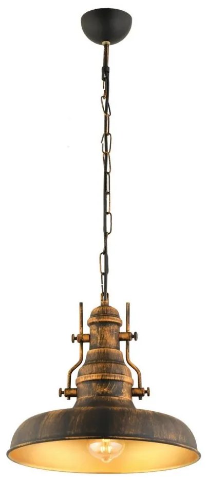 Csillár láncon 1xE27/40W/230V bronz