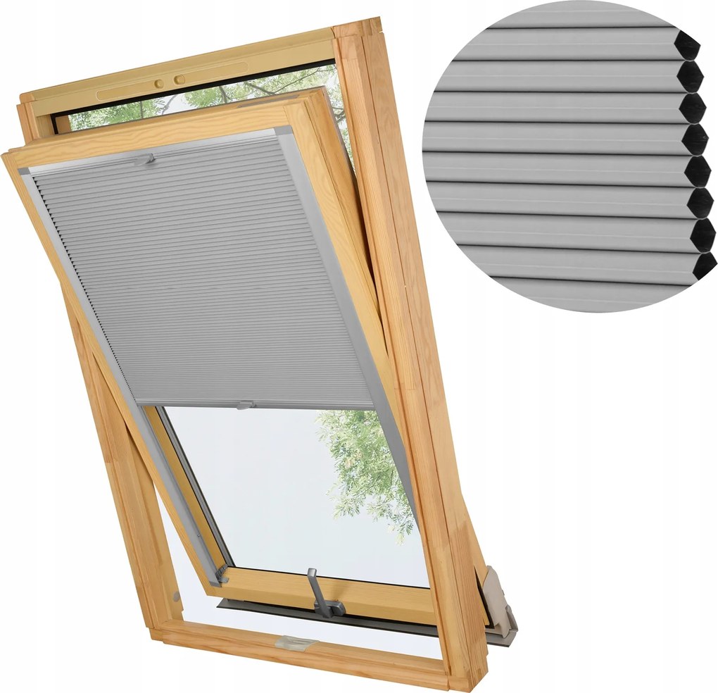 Tetőtéri Redőny Thermo Méhsejt Szürke Velux MK06 Ablakhoz