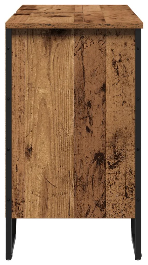 Fürdőszobai Mosdószekrény Régi Fa 91x35x60 cm Felületkezelt Fa