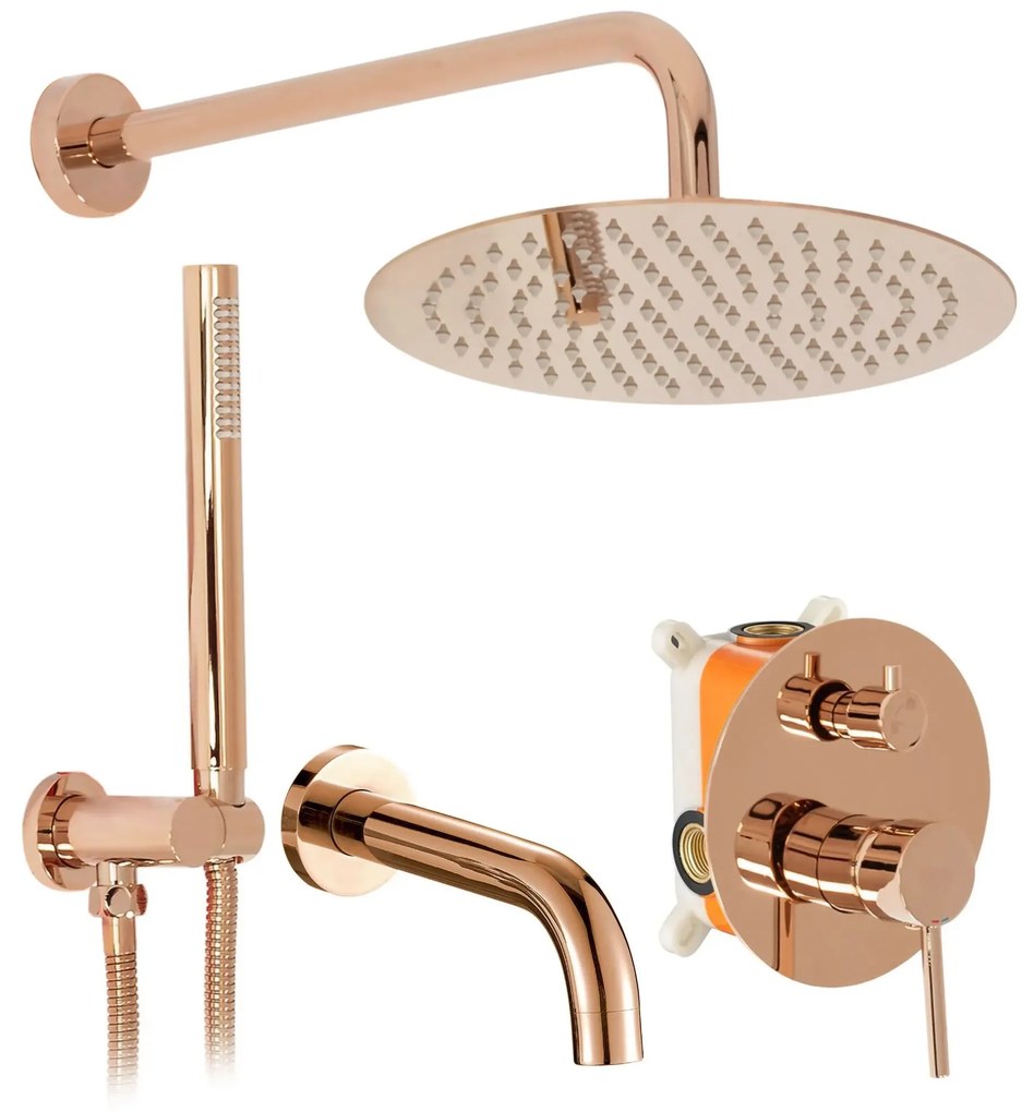 Rejtett Zuhanyszett Rea Lungo Rose Gold + BOX