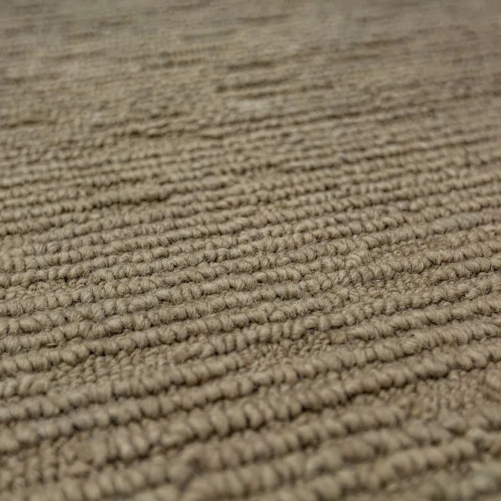 Khaki kézi szövésű gyapjú szőnyeg 160x230 cm Harris Boucle – Flair Rugs