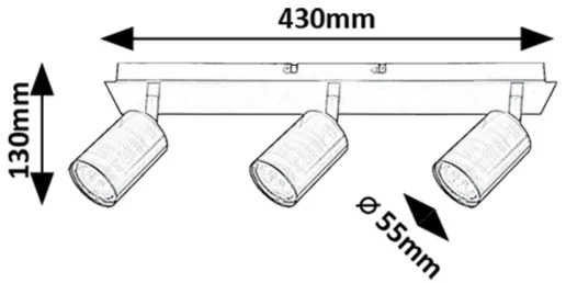 Rabalux 73073 - Spotlámpa GERHARD 3xGU10/15W/230V